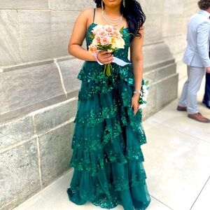 Glamorous Green Sequin Dress